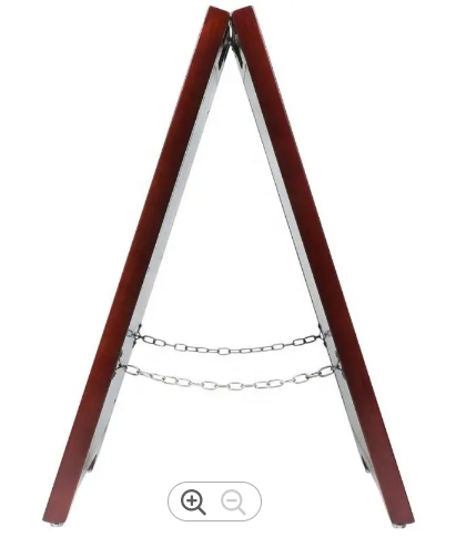 Wood folded Warning Floor Signs 590*380*H570mm Embossed Logo 2