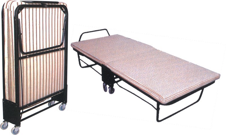 Hotel Fordable Extra Bed Easy to Move with Wheels Fold Up Metal ...