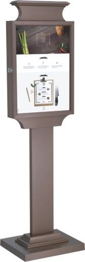 Floor Standing Hotel Display Board Electroplated Black Gold Matte Color 0